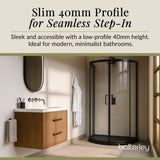 D Shape Shower Tray - 1050mm - Available in White and Slate Grey