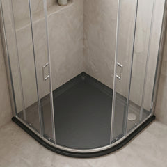 [BETR71101] Balterley Shower Tray Modern Offset Quadrant Shower Tray, Left or Right Hand - Choice of Size and Finish - Silo