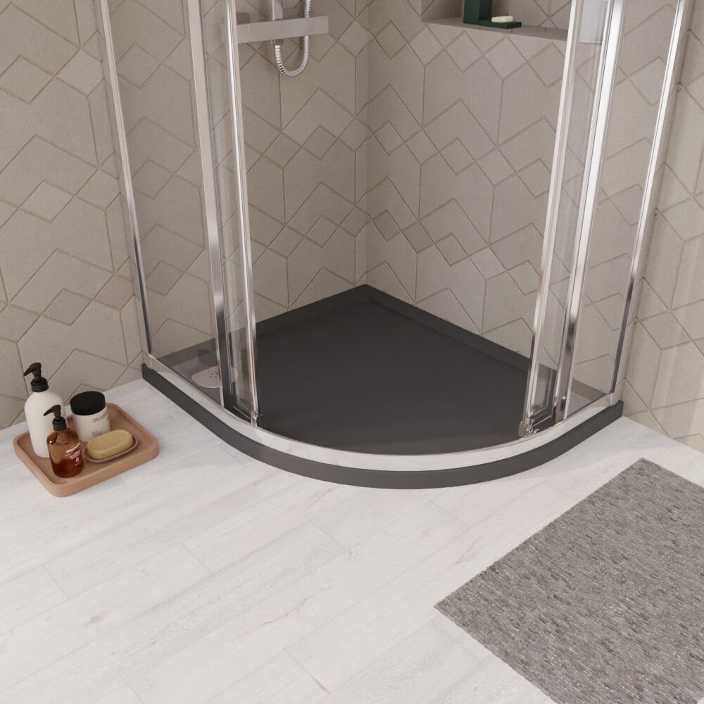 [BETR71102] Balterley Shower Tray Modern Offset Quadrant Shower Tray, Left or Right Hand - Choice of Size and Finish - Lifestyle 1