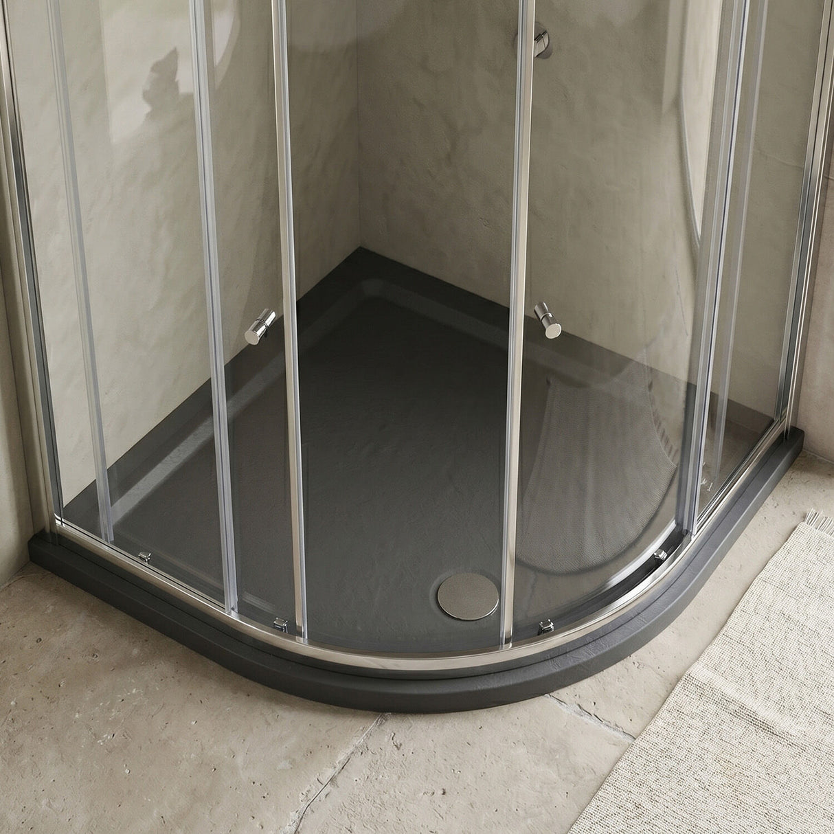 [BETR71106] Balterley Shower Tray Quadrant, 40mm Profile Design - Choice of Size and Colour - Silo