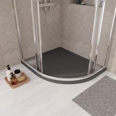 [BETR71109] Balterley Shower Tray Modern Offset Quadrant Shower Tray, Left or Right Hand - Choice of Size and Finish - Lifestyle 1