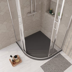 [BETR71111] Balterley Shower Tray Modern Offset Quadrant Shower Tray, Left or Right Hand - Choice of Size and Finish - Lifestyle 2
