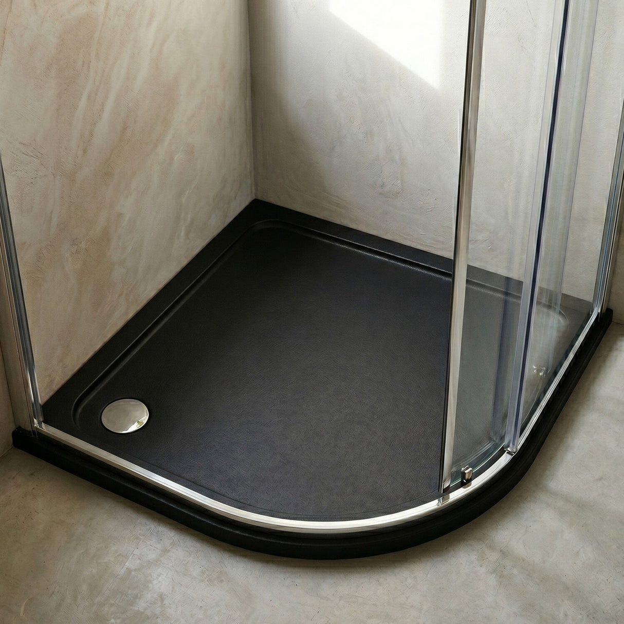 [BETR71111] Balterley Shower Tray Modern Offset Quadrant Shower Tray, Left or Right Hand - Choice of Size and Finish - Silo