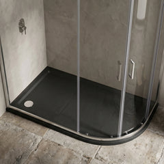 [BETR71113] Balterley Shower Tray Modern Offset Quadrant Shower Tray, Left or Right Hand - Choice of Size and Finish - Silo