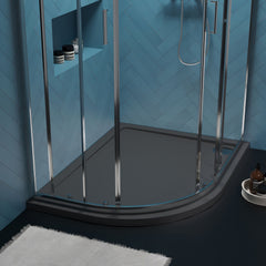 [BETR71114] Balterley Shower Tray Modern Offset Quadrant Shower Tray, Left or Right Hand - Choice of Size and Finish - Lifestyle 1