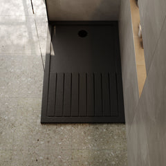 [BETR711490] Premium Walk-In Shower Tray 1400mm x 900mm - Slate Grey - Lifestyle 2