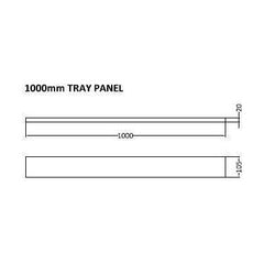 [BETR71A] Shower Tray Leg Set & Plinth Kit - Slate Grey - 1000mm x 1000mm Panel - Technical Drawing