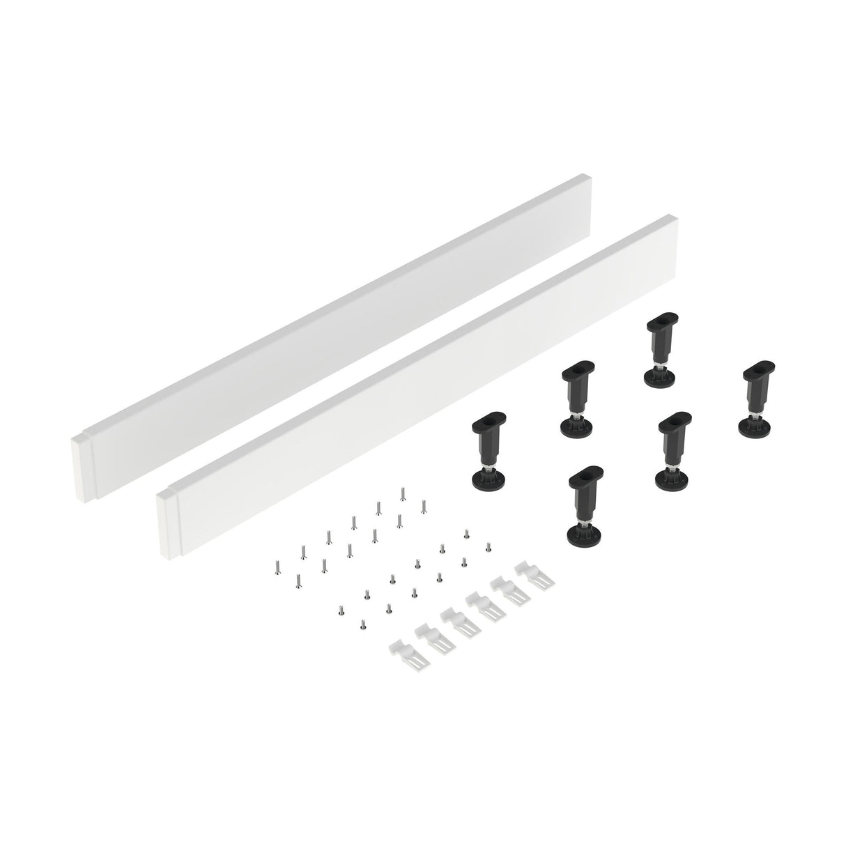 [BETRLEGA] Shower Tray Leg Set & Plinth Kit - White - 1000mm Panel - Cutout