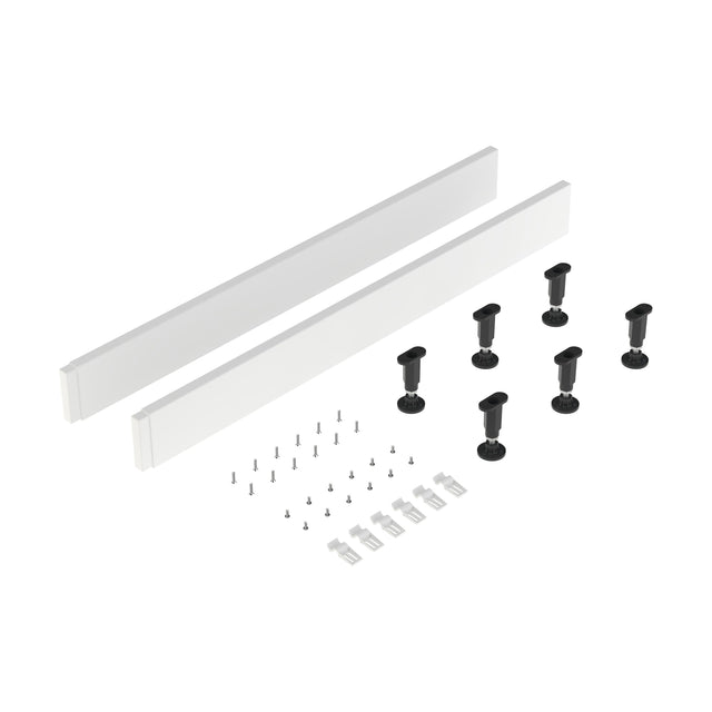 [BETRLEGA] Shower Tray Leg Set & Plinth Kit - White - 1000mm Panel - Cutout