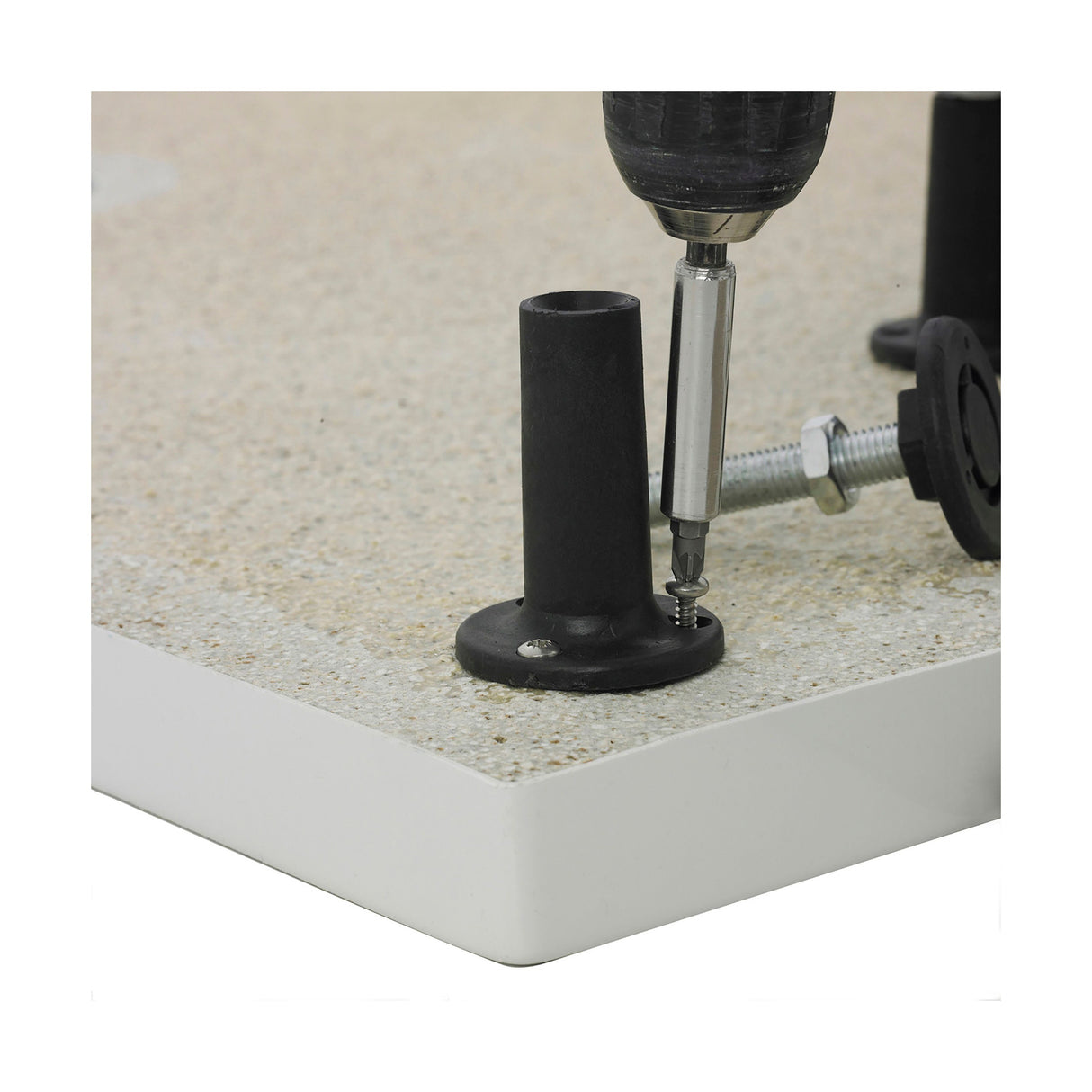 [BETRLEGD] Shower Tray Leg Set & Plinth Kit - White - 1200mm x 900mm Panel - Cutout