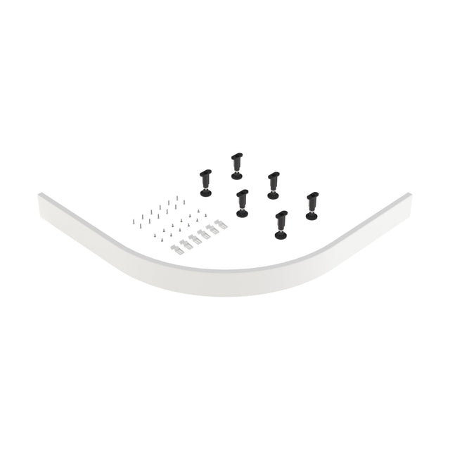 [BETRLEGE] Shower Tray Leg Set & Plinth Kit - White - 1000mm x 1000mm Panel - Cutout