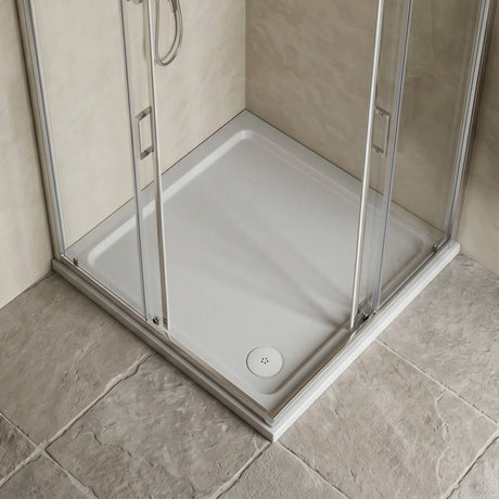[BETSR003] Slip Resistant Slimline Square Shower Tray - Choice of Size - Silo
