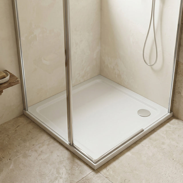 [BETSR006] Slip Resistant Slimline Square Shower Tray - Choice of Size - Silo