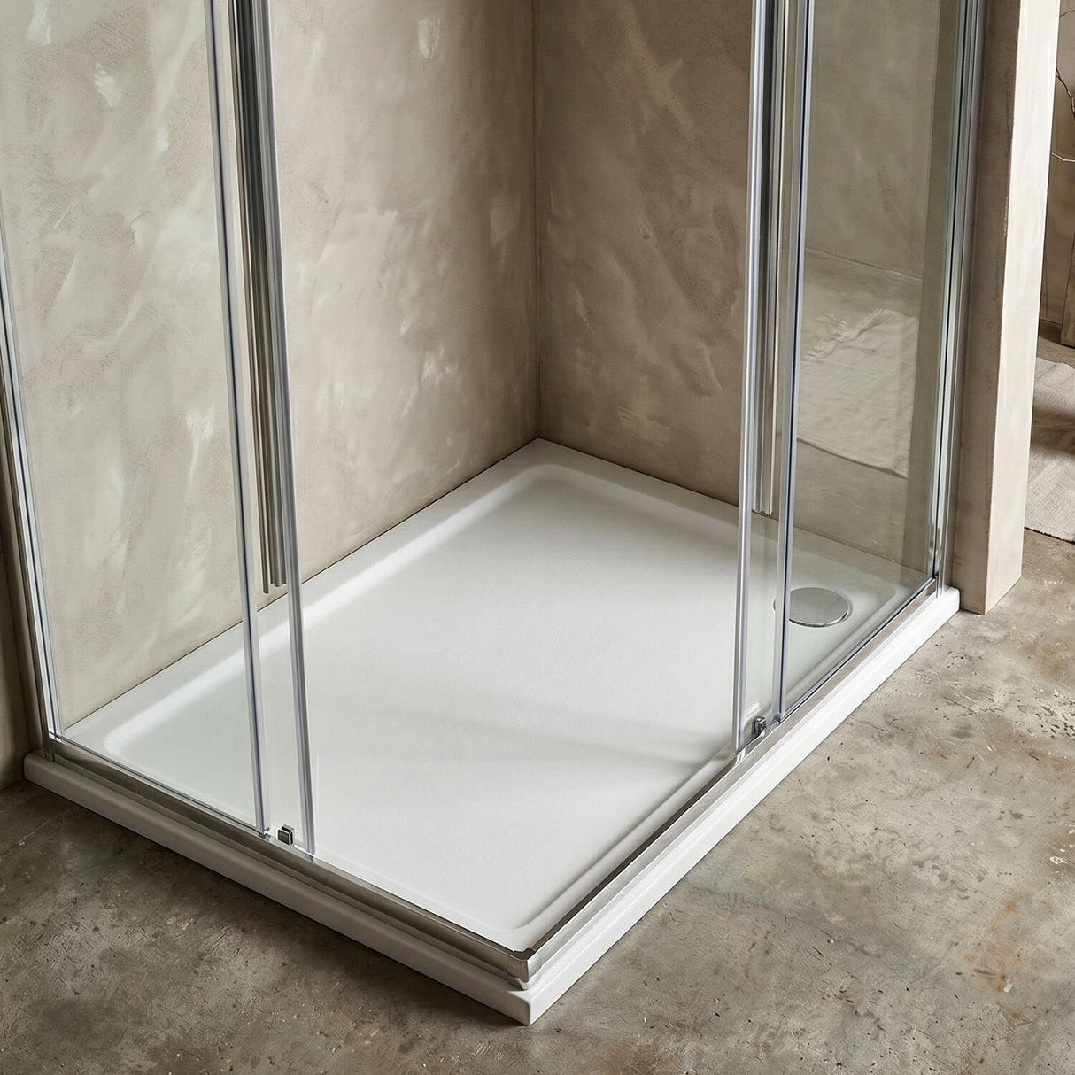 [BETSR012] Slip Resistant Slimline Rectangular Shower Tray - Choice of Size - Silo