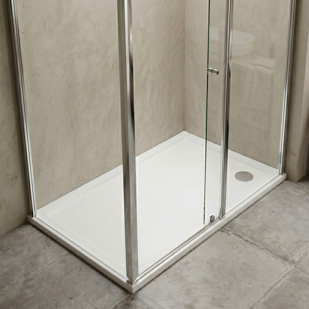[BETSR017] Slip Resistant Slimline Rectangular Shower Tray - Choice of Size - Silo