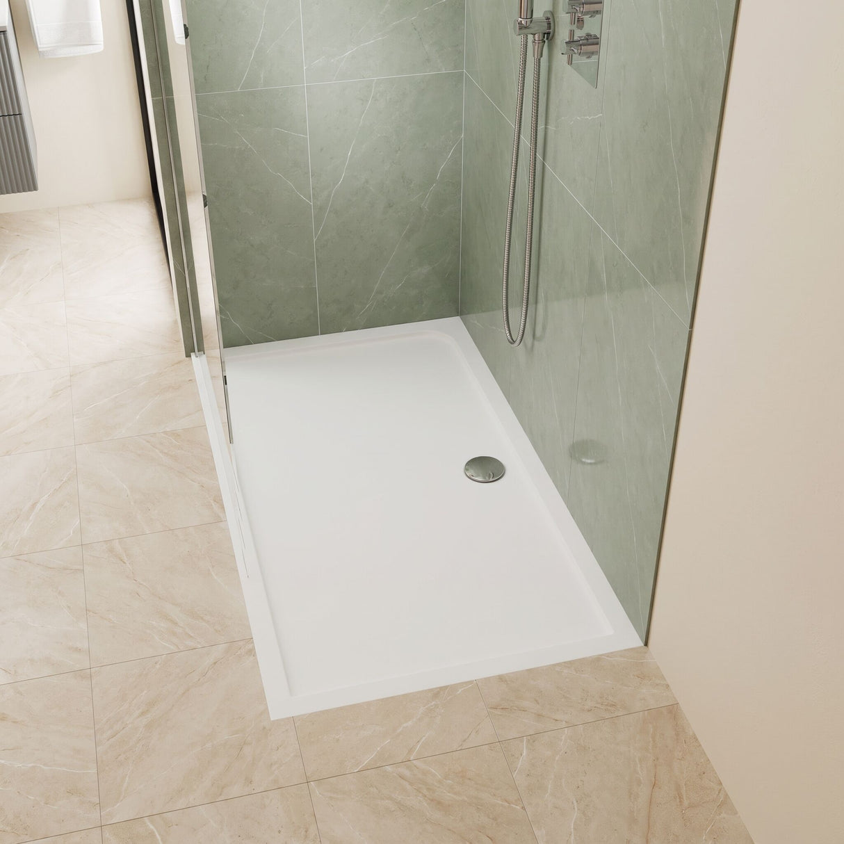 [BETSR031] Slip Resistant Slimline Rectangular Shower Tray - Choice of Size - Lifestyle 1