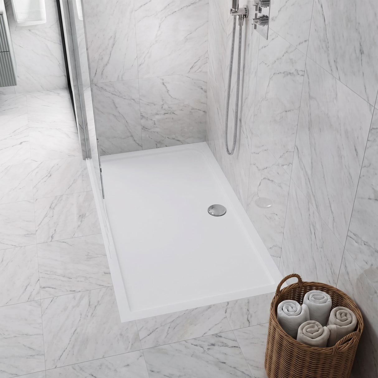 [BETSR032] Slip Resistant Slimline Rectangular Shower Tray - Choice of Size - Lifestyle 1