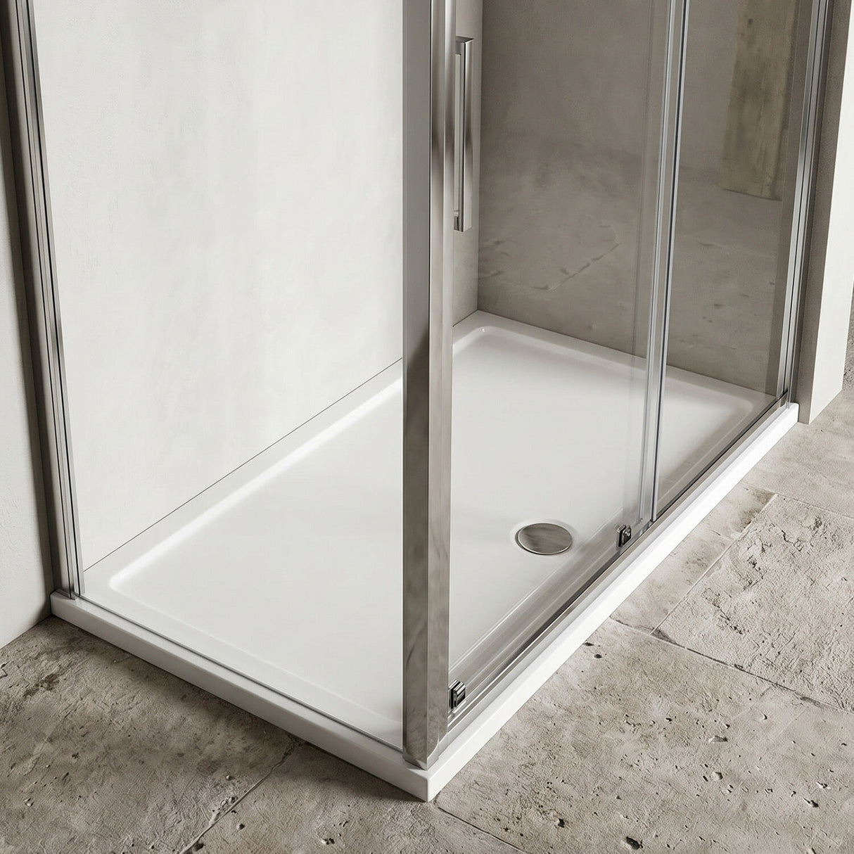 [BETSR032] Slip Resistant Slimline Rectangular Shower Tray - Choice of Size - Silo