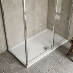 [BETSR044] Slip Resistant Slimline Rectangular Shower Tray - Choice of Size - Silo
