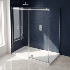 [BETSR053] 1600mm x 800mm Premium Slip Resistant Rectangular White Stone Resin Shower Tray - Easy Clean Finish by Balterley - Lifestyle 1