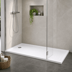 [BETSR060] 1700mm x 700mm Premium Slip Resistant Slimline Bath Replacement Tray- White - Lifestyle 1