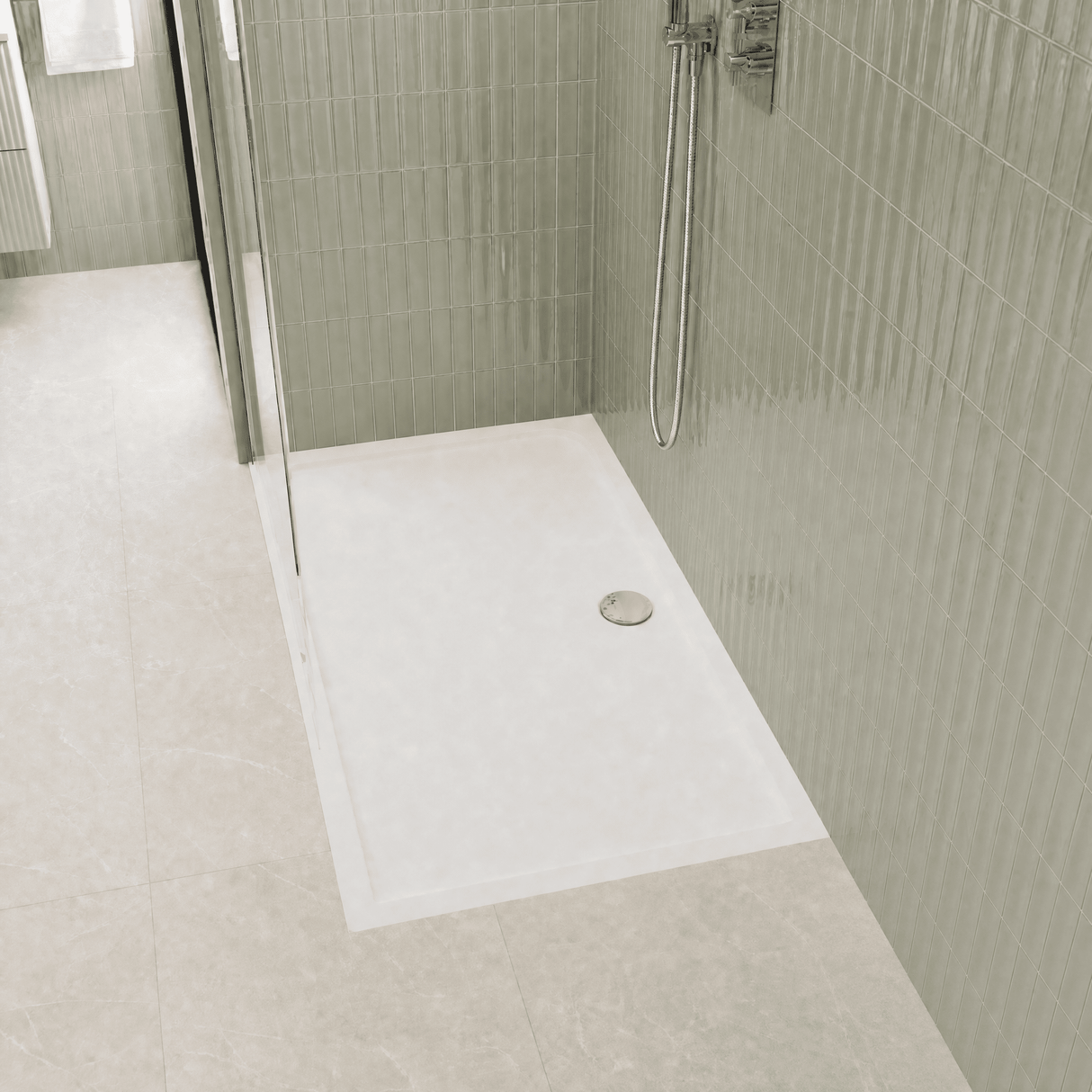 [BETSR063] Slip Resistant Slimline Rectangular Shower Tray - Choice of Size - Lifestyle 1