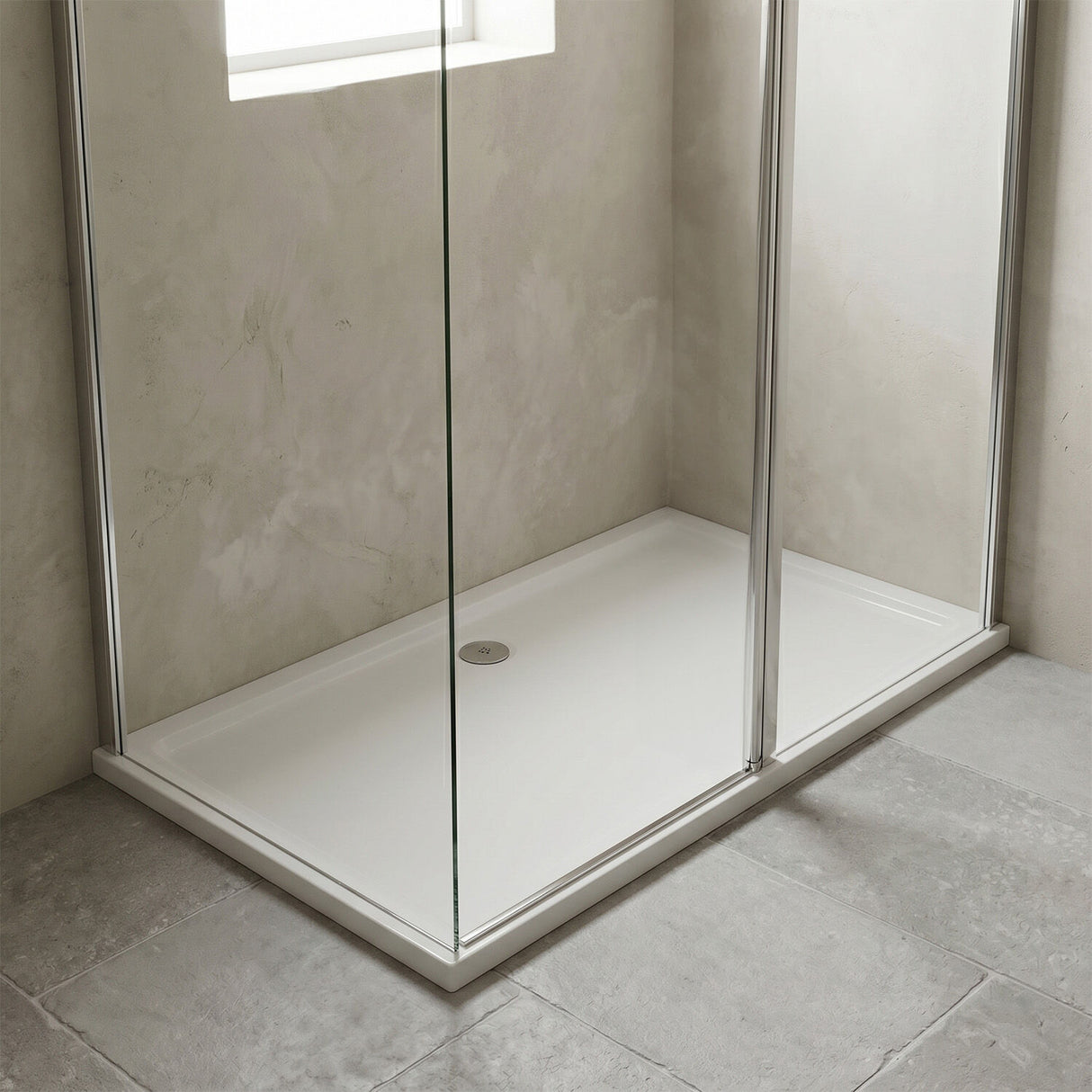 [BETSR063] Slip Resistant Slimline Rectangular Shower Tray - Choice of Size - Silo