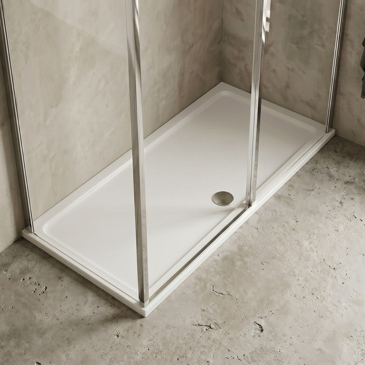 [BETSR074] Slip Resistant Slimline Rectangular Shower Tray - Choice of Size - Silo