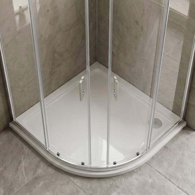 [BETSR101] Slip Resistant Slimline Offset Quadrant Shower Tray - Choice of Size and Orientation - Silo