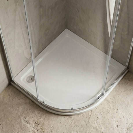 [BETSR102] Slip Resistant Slimline Offset Quadrant Shower Tray - Choice of Size and Orientation - Silo