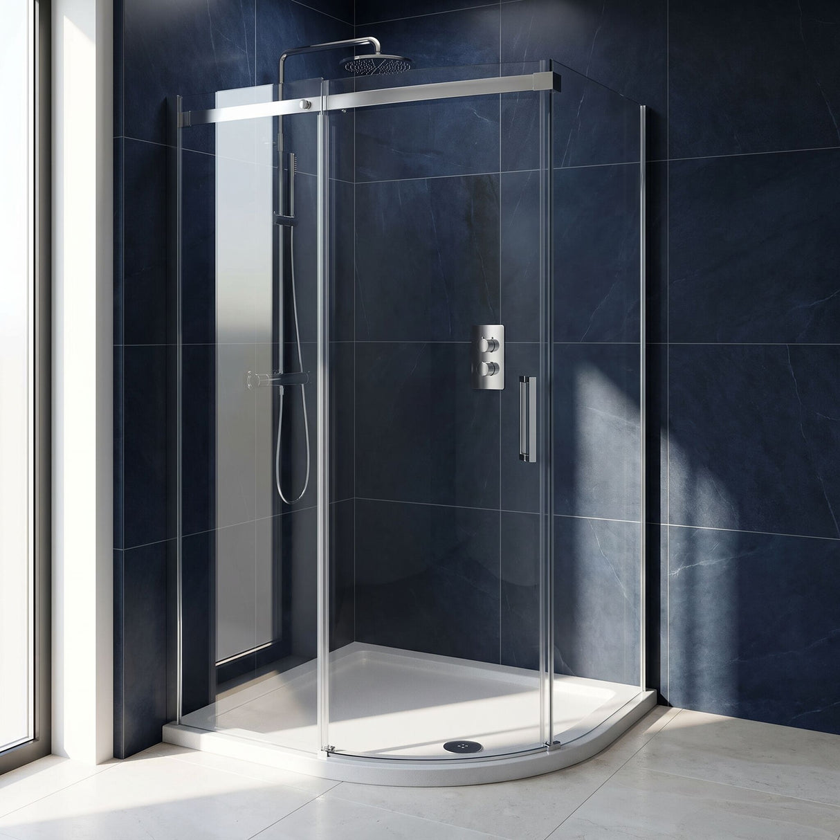 [BETSR105] Slip Resistant Slimline Quadrant Shower Tray - 800mm or 900mm - Lifestyle 3