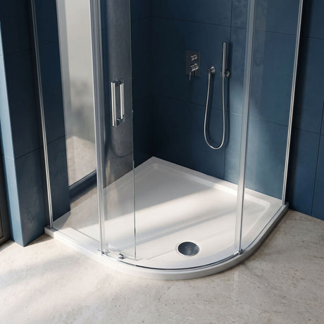 [BETSR105] Slip Resistant Slimline Quadrant Shower Tray - 800mm or 900mm - Silo