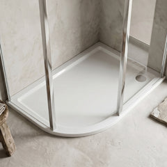[BETSR112] Slip Resistant Slimline Offset Quadrant Shower Tray - Choice of Size and Orientation - Silo