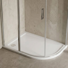 [BETSR113] Slip Resistant Slimline Offset Quadrant Shower Tray - Choice of Size and Orientation - Silo