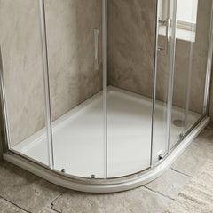 [BETSR114] Slip Resistant Slimline Offset Quadrant Shower Tray - Choice of Size and Orientation - Silo