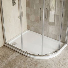 [BETSR115] Slip Resistant Slimline Offset Quadrant Shower Tray - Choice of Size and Orientation - Silo