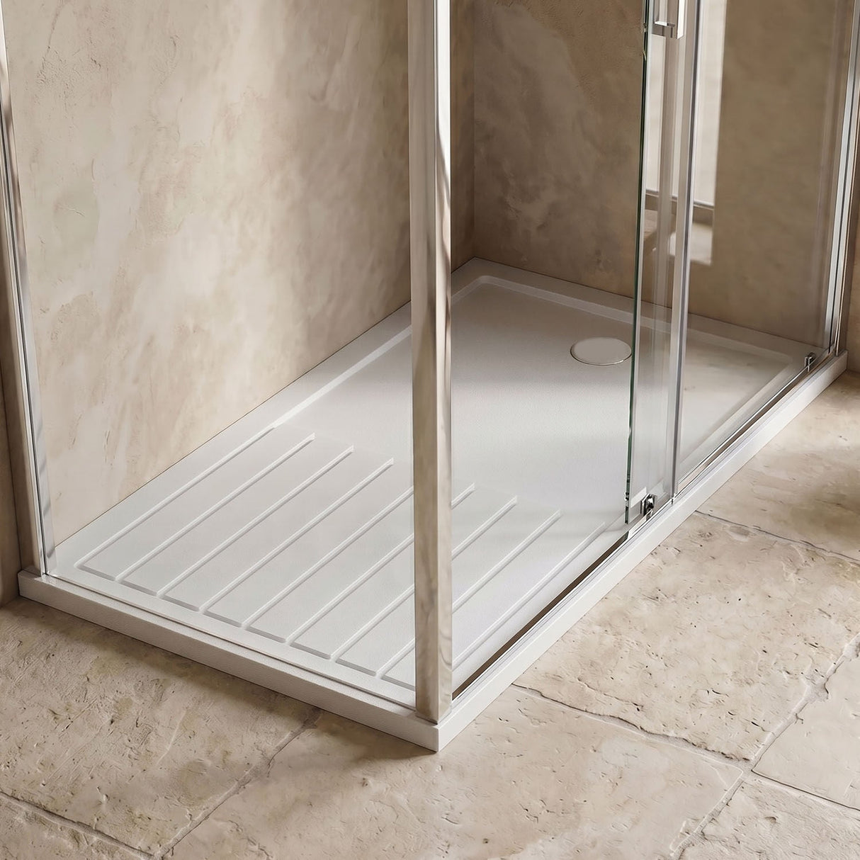 [BETSR1680] Balterley Walk-In Rectangular Shower Tray, Low Profile - Choice of Size - Silo