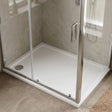 [BETTR91070] White Rectangular Stone Resin Premium Shower Tray with Corner Waste Position - Multiple Sizes Available - Silo