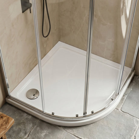 [BETTR91080QL] Bathroom Offset Quadrant Shower Tray - Choice of Size and Orientation - Silo