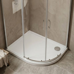 [BETTR91080QR] Bathroom Offset Quadrant Shower Tray - Choice of Size and Orientation - Silo