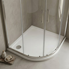 [BETTR91290QL] Bathroom Offset Quadrant Shower Tray - Choice of Size and Orientation - Silo