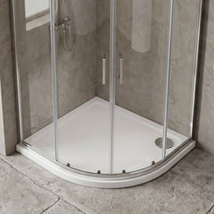 [BETTR91290QR] Bathroom Offset Quadrant Shower Tray - Choice of Size and Orientation - Silo