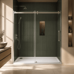 [BETTR91680] White Rectangular Stone Resin Premium Shower Tray with Corner Waste Position - Multiple Sizes Available - Silo
