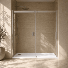 [BETTR91770] White Rectangular Stone Resin Premium Shower Tray with Corner Waste Position - Multiple Sizes Available - Silo