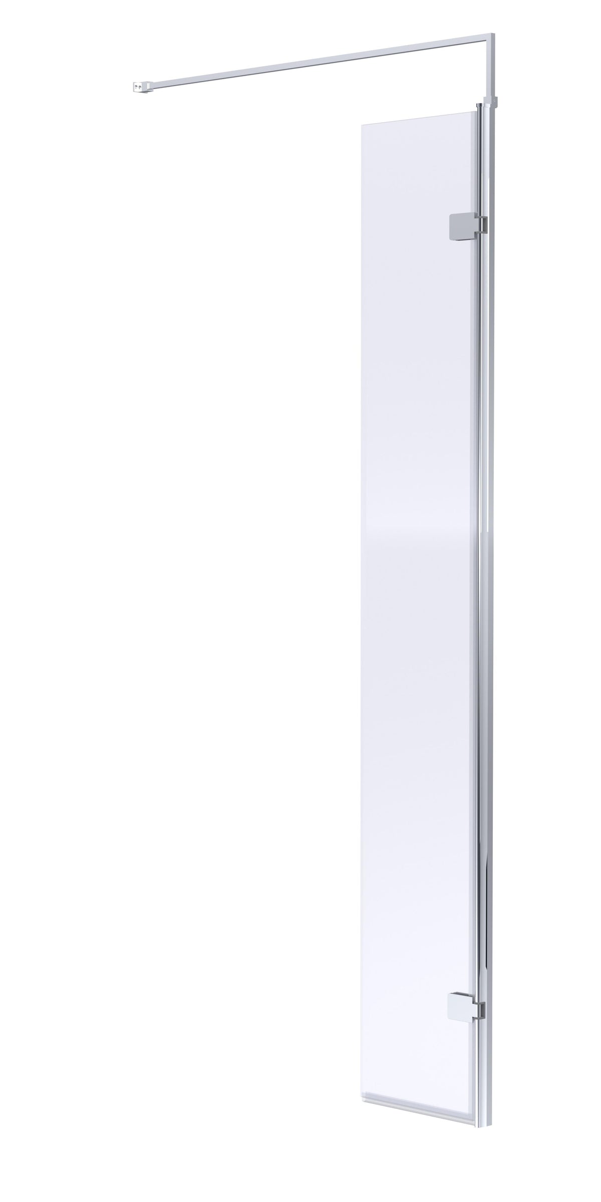 [BEWS030] Balterley Contemporary Bathroom 8mm Glass Wetroom Swing Screen with Support Bar, Chrome Finish, 1950 x 322 x 27mm - Cutout