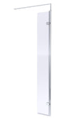 [BEWS030] Balterley Contemporary Bathroom 8mm Glass Wetroom Swing Screen with Support Bar, Chrome Finish, 1950 x 322 x 27mm - Cutout