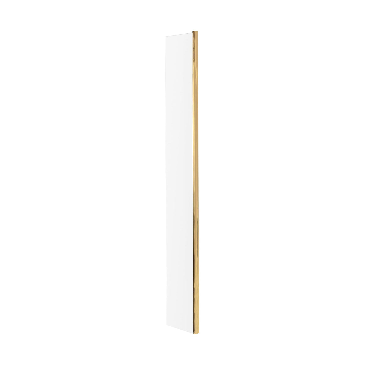 [BEWS18025BB] Balterley 8mm Toughened Safety Glass Wetroom Return Screen: 215mm x 1850mm, Brushed Brass - Cutout