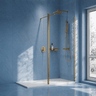 [BEWS18025BB] Drakelow 8mm Toughened Safety Glass Wetroom Return Screen, 215mm x 1850mm, Choice of Colour - Silo