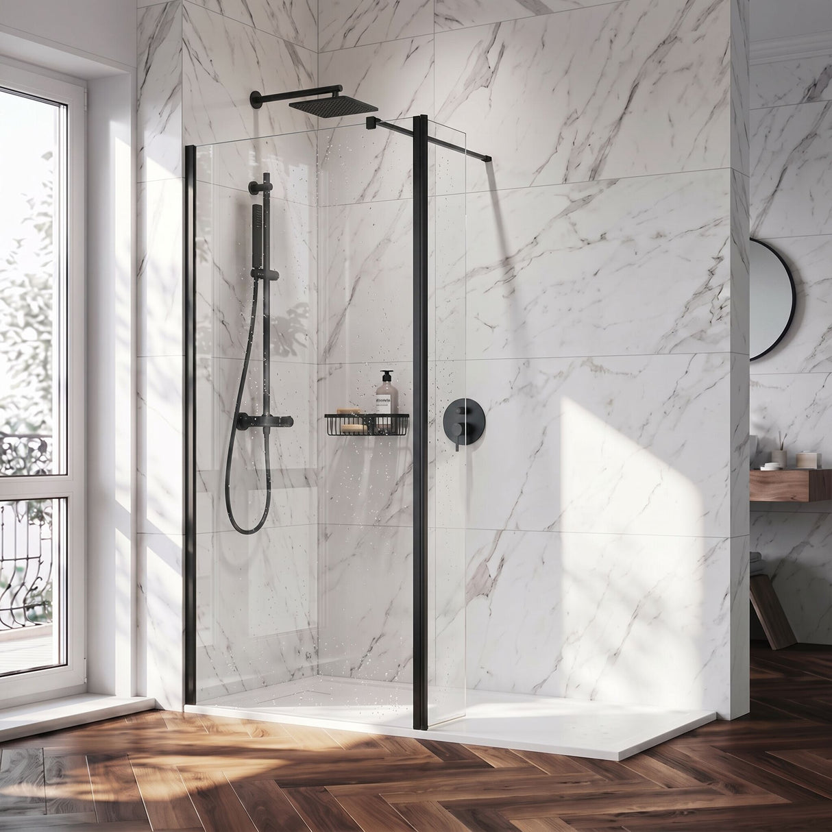 [BEWS18030CBP] 1850 x 300 x 8mm Hinged Return Screen - Lifestyle 1