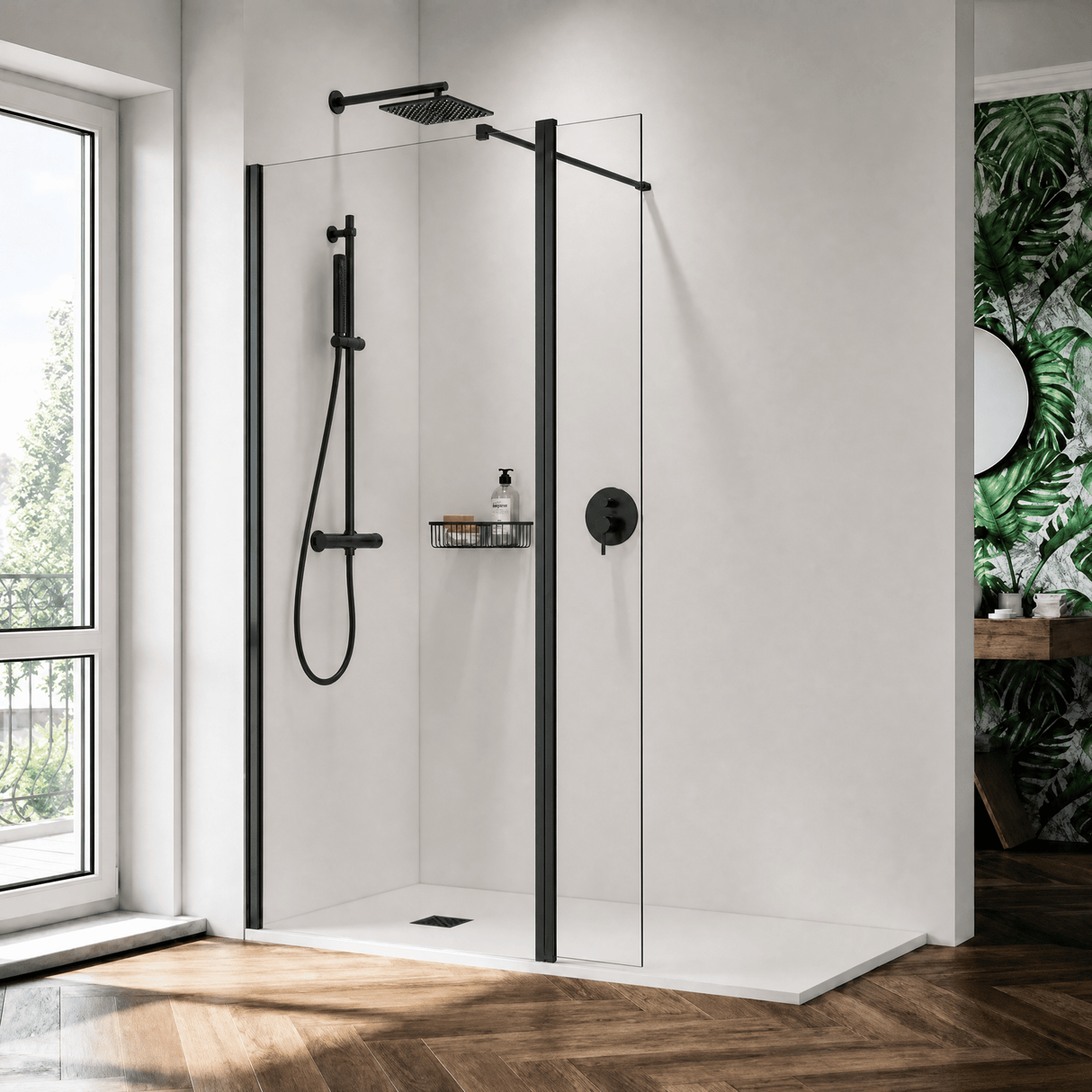 [BEWS18030CBP] 1850 x 300 x 8mm Hinged Return Screen - Lifestyle 3